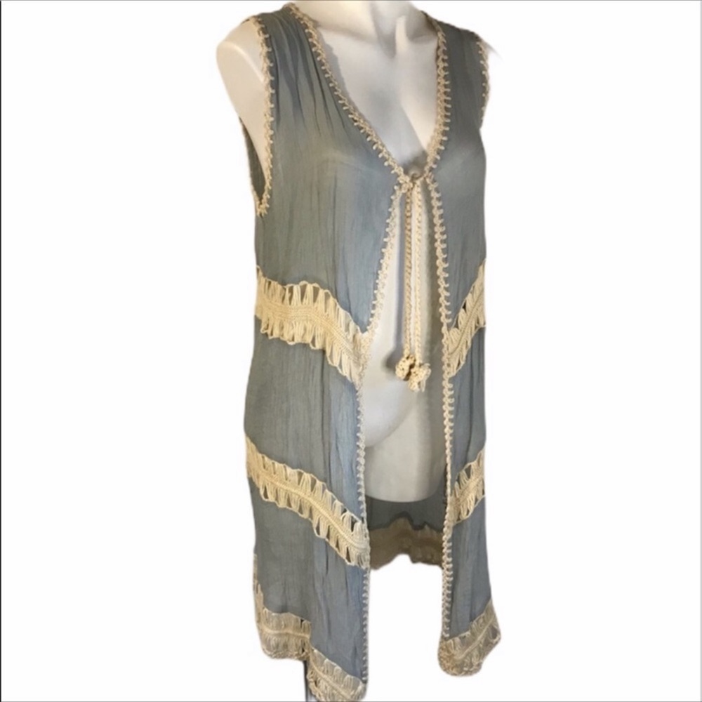 Crochet Cardigan Vest Vivid Collection of NY